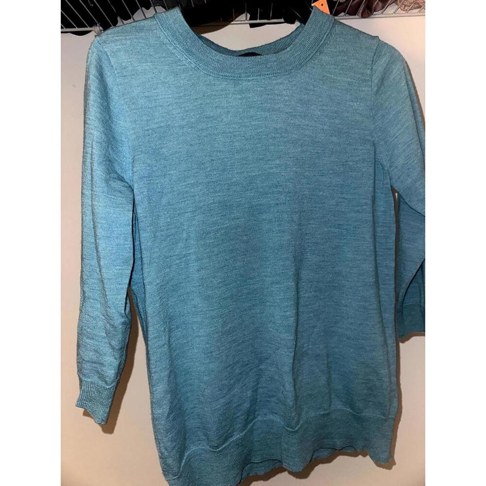 J.Crew Merino Wool Crewneck Sweater Men’s Medium Teal Blue Lightweight Knit